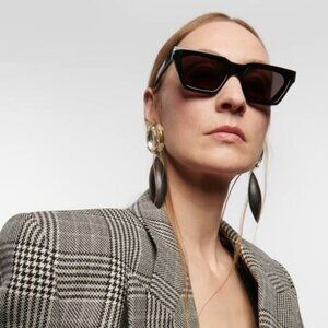 Saint Laurent SL633 CALISTA 001 BRAND NEW Sunglasses Black Cat Eye Unisex